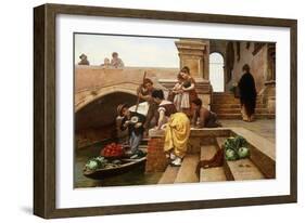 Young Venetian Vendors-Antonio Paoletti-Framed Giclee Print