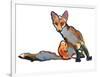 Young Vixen Grooming, 2021, (mixed media)-Mark Adlington-Framed Premium Giclee Print