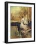 Young Watercolourist in the Louvre, c.1891-Pascal Adolphe Jean Dagnan-Bouveret-Framed Giclee Print