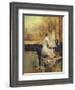 Young Watercolourist in the Louvre, c.1891-Pascal Adolphe Jean Dagnan-Bouveret-Framed Giclee Print