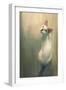 Young White Cat Looking Up,Digital Painting-Tithi Luadthong-Framed Art Print