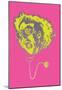 Young Wildinstein Pink Comic Pop Portrait-null-Mounted Poster