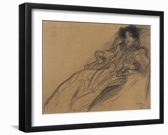 Young Woman, 1896-Gustav Klimt-Framed Giclee Print