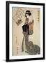 Young Woman Adjusting a Brooch in Her Hair-null-Framed Giclee Print