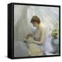 Young Woman and Baby-Jules Jean Geoffroy-Framed Stretched Canvas