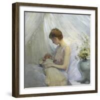 Young Woman and Baby-Jules Jean Geoffroy-Framed Giclee Print