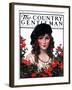 "Young Woman and Flowers," Country Gentleman Cover, May 17, 1924-J. Knowles Hare-Framed Giclee Print