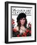 "Young Woman and Flowers," Country Gentleman Cover, May 17, 1924-J. Knowles Hare-Framed Giclee Print