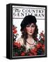 "Young Woman and Flowers," Country Gentleman Cover, May 17, 1924-J. Knowles Hare-Framed Stretched Canvas