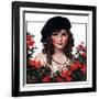 "Young Woman and Flowers,"May 17, 1924-J. Knowles Hare-Framed Giclee Print