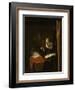 Young Woman at a Cradle, 1652 - 1662-Nicolaes Maes-Framed Art Print