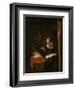 Young Woman at a Cradle, 1652 - 1662-Nicolaes Maes-Framed Art Print
