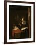 Young Woman at a Cradle, 1652 - 1662-Nicolaes Maes-Framed Art Print