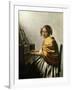 Young Woman at a Virginal-Johannes Vermeer-Framed Giclee Print