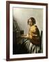 Young Woman at a Virginal-Johannes Vermeer-Framed Giclee Print