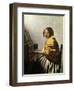 Young Woman at a Virginal-Johannes Vermeer-Framed Giclee Print