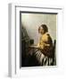 Young Woman at a Virginal-Johannes Vermeer-Framed Giclee Print