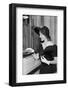 Young Woman at Bank Teller's Window-Philip Gendreau-Framed Photographic Print