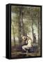 Young Woman at Her Toilet-Jean-Baptiste-Camille Corot-Framed Stretched Canvas