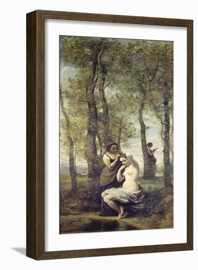 Young Woman at Her Toilet-Jean-Baptiste-Camille Corot-Framed Giclee Print