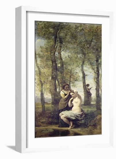 Young Woman at Her Toilet-Jean-Baptiste-Camille Corot-Framed Giclee Print