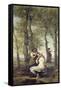 Young Woman at Her Toilet-Jean-Baptiste-Camille Corot-Framed Stretched Canvas