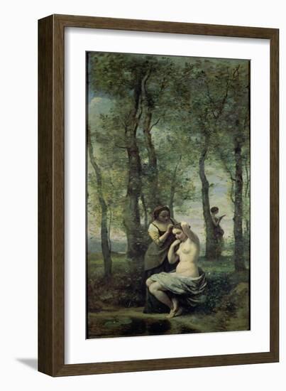 Young Woman at Her Toilet-Jean-Baptiste-Camille Corot-Framed Giclee Print