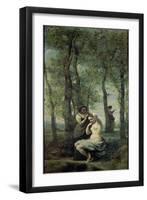 Young Woman at Her Toilet-Jean-Baptiste-Camille Corot-Framed Premium Giclee Print