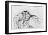 Young Woman at Rest, 1889 (Drypoint)-Berthe Morisot-Framed Giclee Print