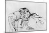 Young Woman at Rest, 1889 (Drypoint)-Berthe Morisot-Mounted Giclee Print