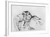 Young Woman at Rest, 1889 (Drypoint)-Berthe Morisot-Framed Giclee Print