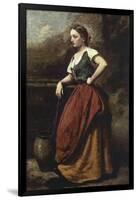 Young Woman at the Well-Jean-Baptiste-Camille Corot-Framed Giclee Print