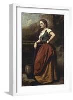 Young Woman at the Well-Jean-Baptiste-Camille Corot-Framed Giclee Print