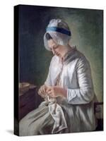 Young Woman at Work, C1725-1778-Francois Duparc-Stretched Canvas