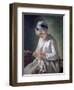 Young Woman at Work, C1725-1778-Francois Duparc-Framed Premium Giclee Print