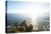 Young Woman Backpacking The Oregon Coast Trail. Oswald West State Park, OR-Justin Bailie-Stretched Canvas