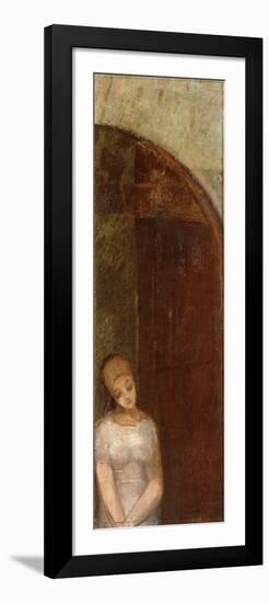 Young Woman Beneath an Arch-Odilon Redon-Framed Premium Giclee Print