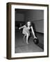 Young Woman Bowling-Philip Gendreau-Framed Photographic Print