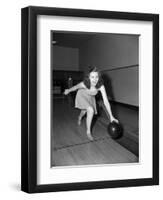 Young Woman Bowling-Philip Gendreau-Framed Photographic Print