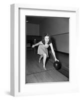 Young Woman Bowling-Philip Gendreau-Framed Photographic Print