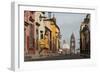 Young Woman Dancing Down Cobbled Street (Recreo)-Ben Pipe-Framed Photographic Print