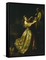 Young Woman Decorating the Statue of Love-Alexander Roslin-Framed Stretched Canvas