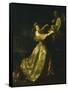 Young Woman Decorating the Statue of Love-Alexander Roslin-Framed Stretched Canvas