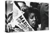 Young Woman Demonstrator at the March on Washington for Jobs and Freedom-null-Stretched Canvas