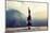 Young Woman Doing Complex Yoga Exercise Headstand with Namaste Asana. Amazing Yoga Landscape in Bea-AnnaTamila-Mounted Photographic Print