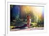 Young Woman Doing Yoga in Morning Park-lkoimages-Framed Photographic Print