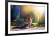 Young Woman Doing Yoga in Morning Park-lkoimages-Framed Photographic Print