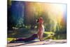 Young Woman Doing Yoga in Morning Park-lkoimages-Mounted Photographic Print