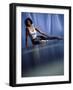 Young Woman Doing Yoga on the Floor-null-Framed Photographic Print