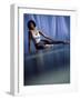 Young Woman Doing Yoga on the Floor-null-Framed Photographic Print